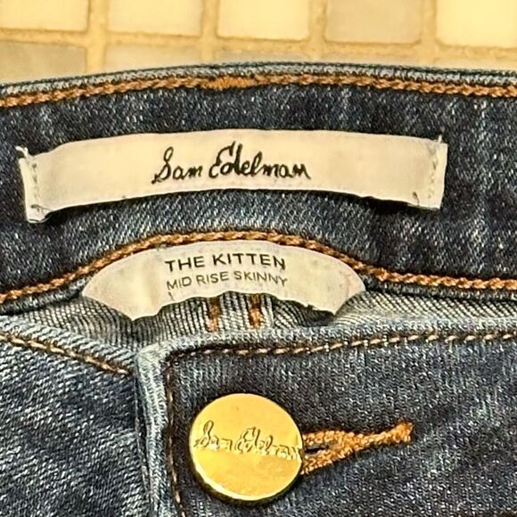 Sam Edelman The Kitten Mid Rise Skinny Ankle Blue Jeans 29 - Picture 3 of 8